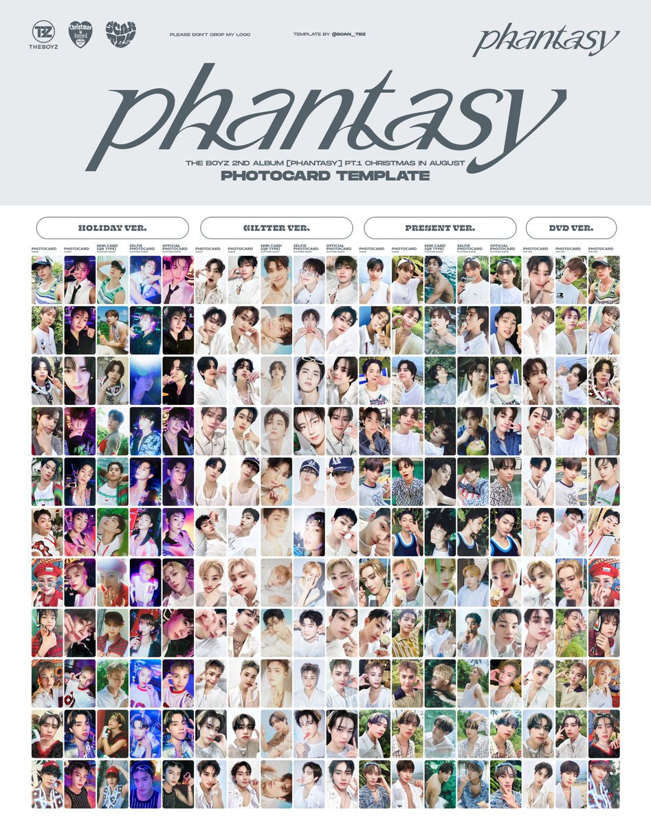 THE BOYZ ALBUM 'PHANTASY - LIP GLOSS' - FULL TEMPLATE PHOTOCARD