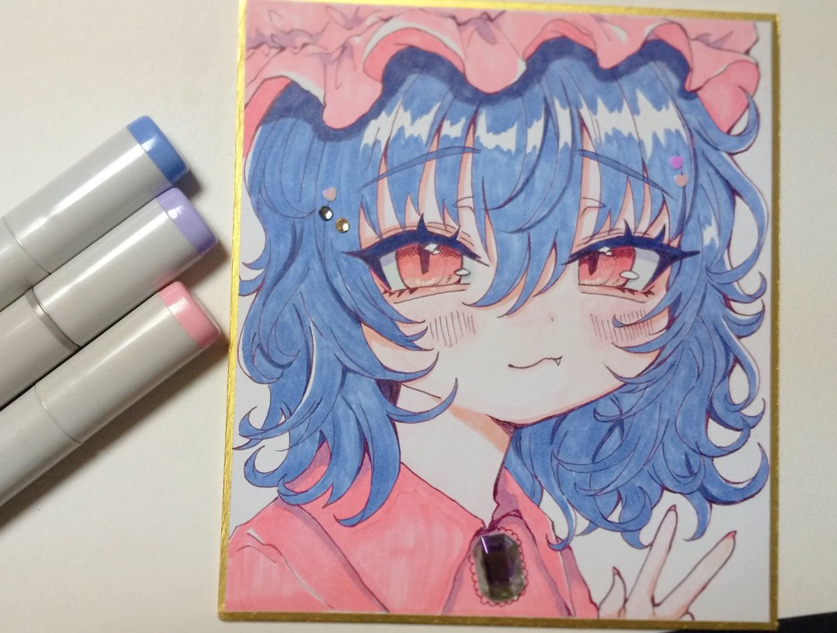 レミリア・スカーレット 「レミリアちゃん色紙かわいく描けました #例