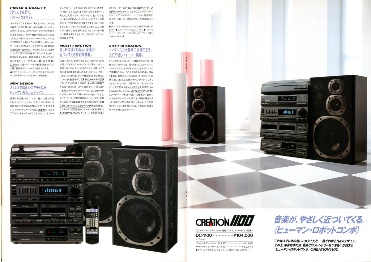 Victor CDマルチコンポーネント CREATION カタログ（1988.3）② DC