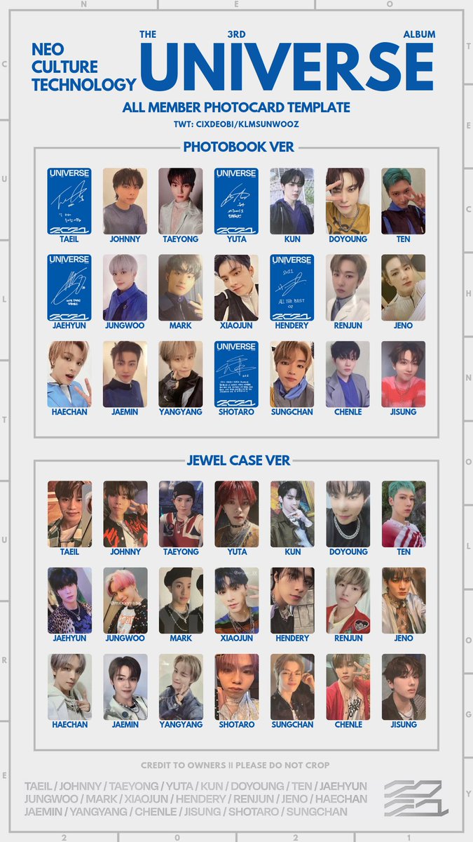 update: 엔시티 2021 포카 리스트 교환 NCT 2021 [UNIVERSE] OT21 ALL