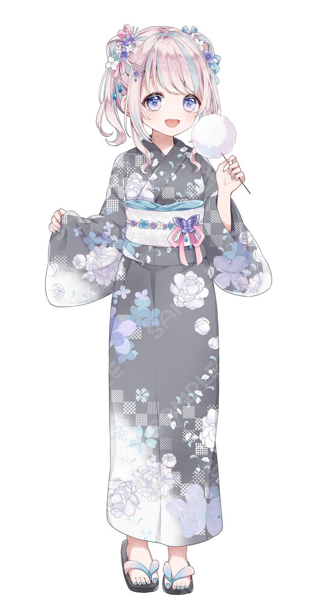 こちらの立ち絵イラスト描かせていただきました🥰 紫陽花モチーフの