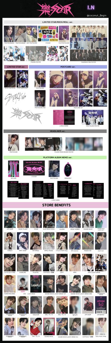 Stray Kids 樂-STAR ROCK-STAR Seungmin スンミン I.N アイエン 保存