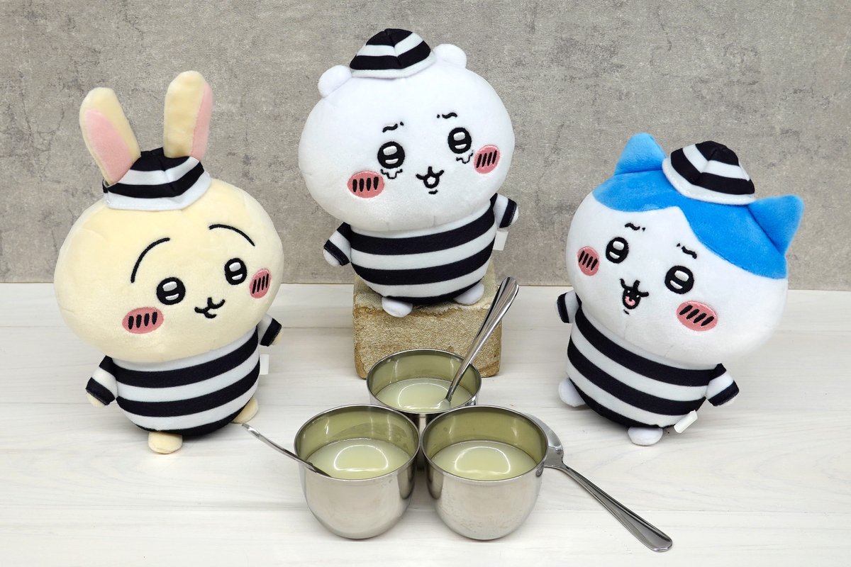 新発売／ 『ぽてたまぬいぐるみ』 （ちいかわ 囚人 / ハチワレ 囚人