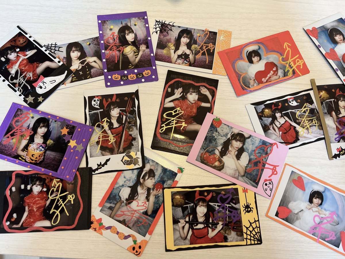 ハロウィン宿チェキ超可愛くできてる🥹 どお？ 1人1人のこと思いながら