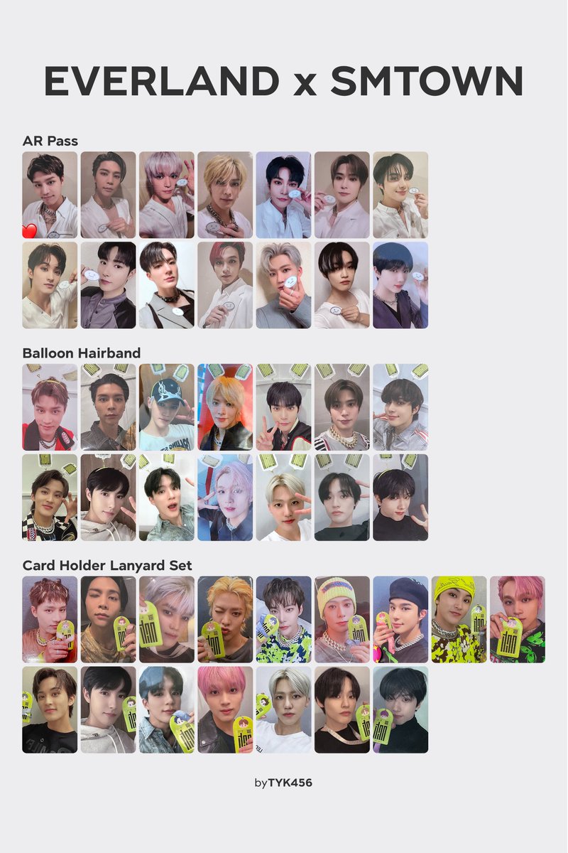 NCT - Everland x SMTown complete photocard pc template nct 127