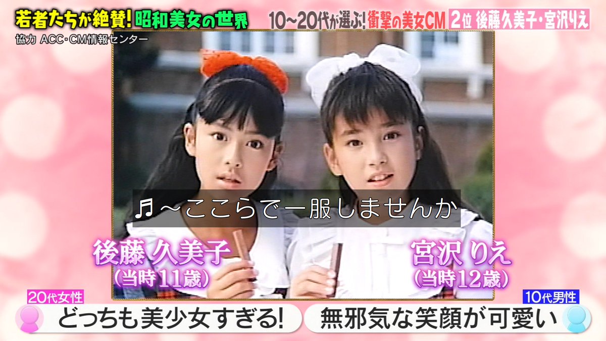 小学生の頃の後藤久美子&宮沢りえのキットカットCM #マツコの知らない世界