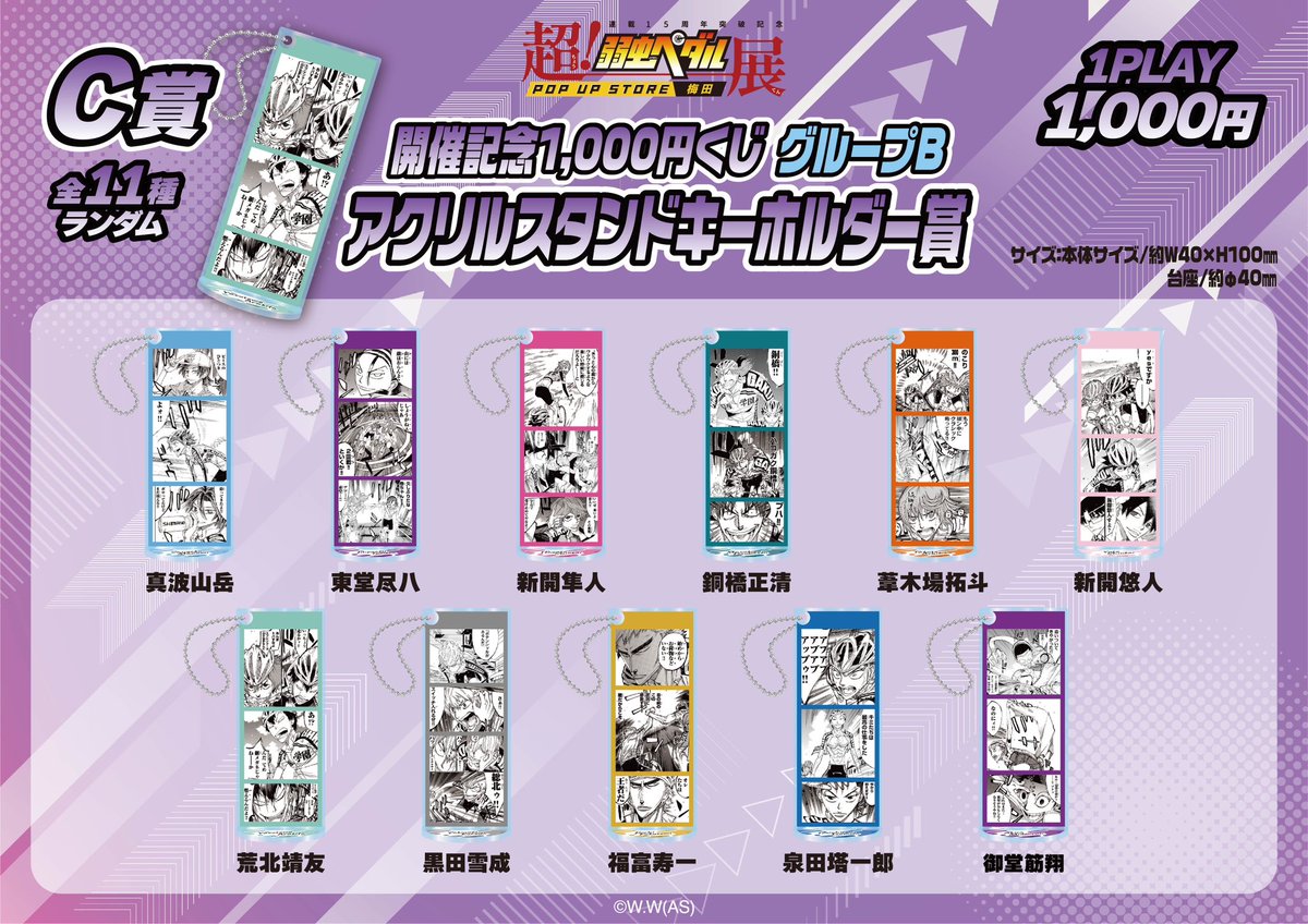 超！弱虫ペダル展』POP UP STORE大阪にて 1,000円くじ【グループB】の