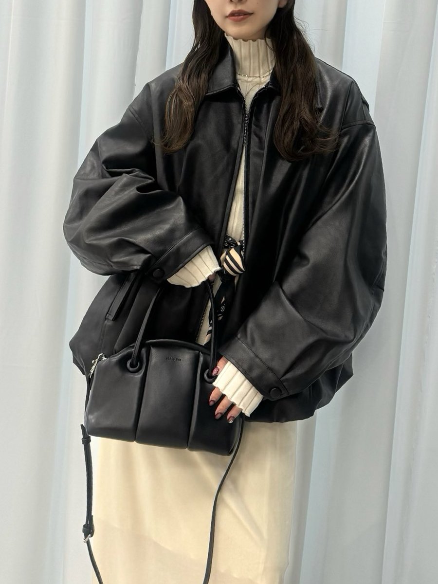 JACKET BALLOON ★ LEATHER FAKE CLANE