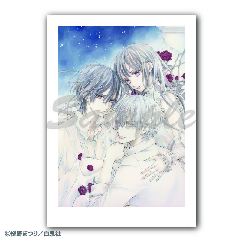 ヴァンパイア騎士展 下絵 ヴァンパイア騎士原画展 限定 直筆「原稿下絵