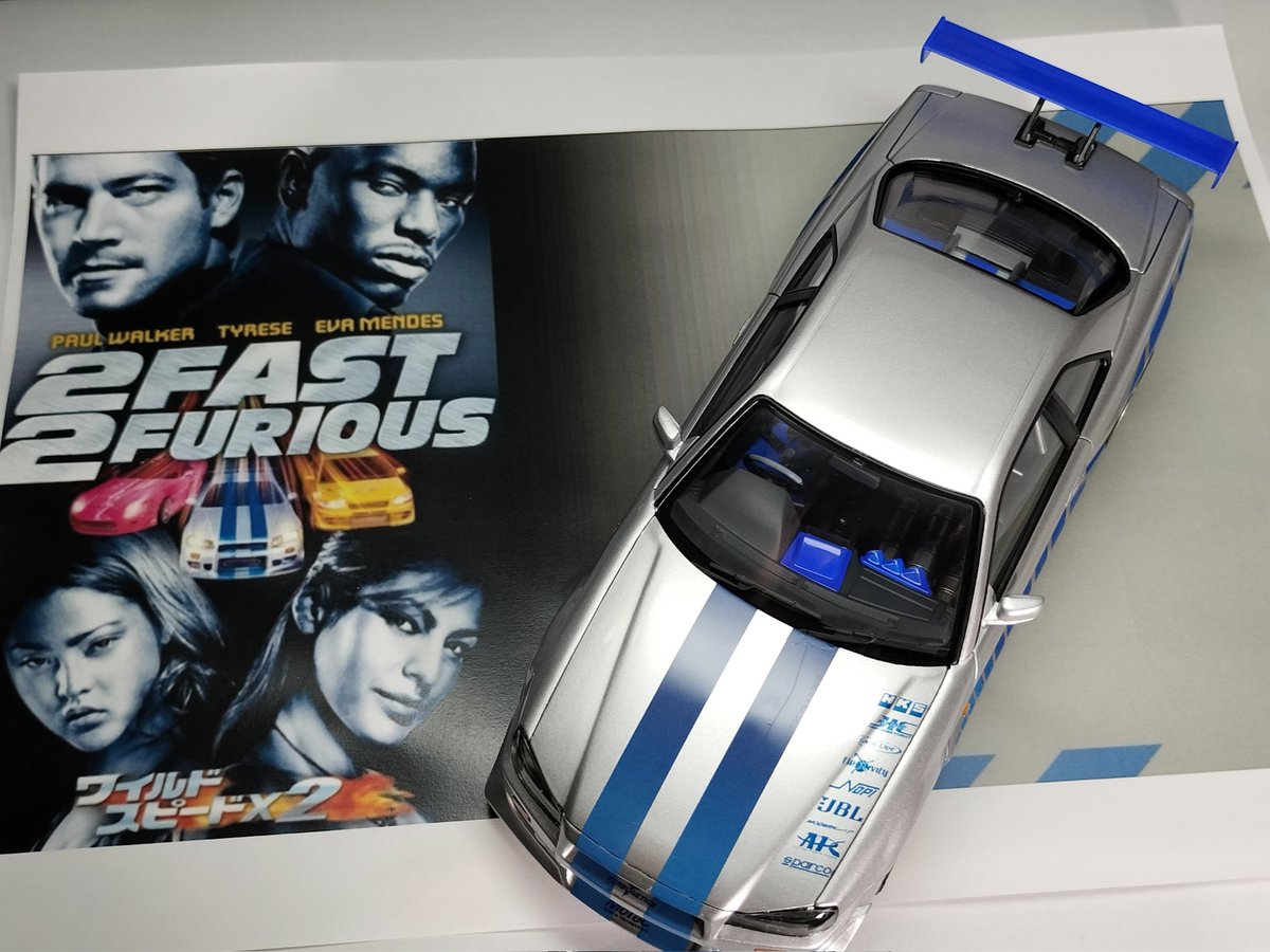 アオシマ 1/24 ワイルド・スピードR34GT-R完成しました。 ボディカラー