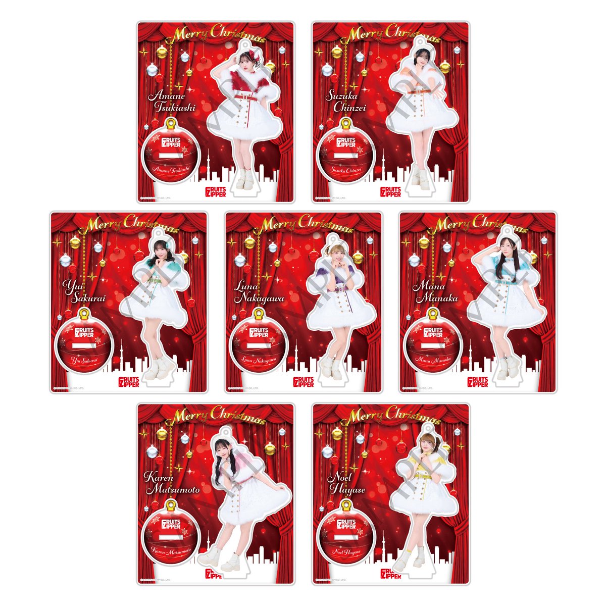✨🤍🎅クリスマス衣装2025 アクスタ🎁❤️✨ 今年のFRUITS ZIPPERは