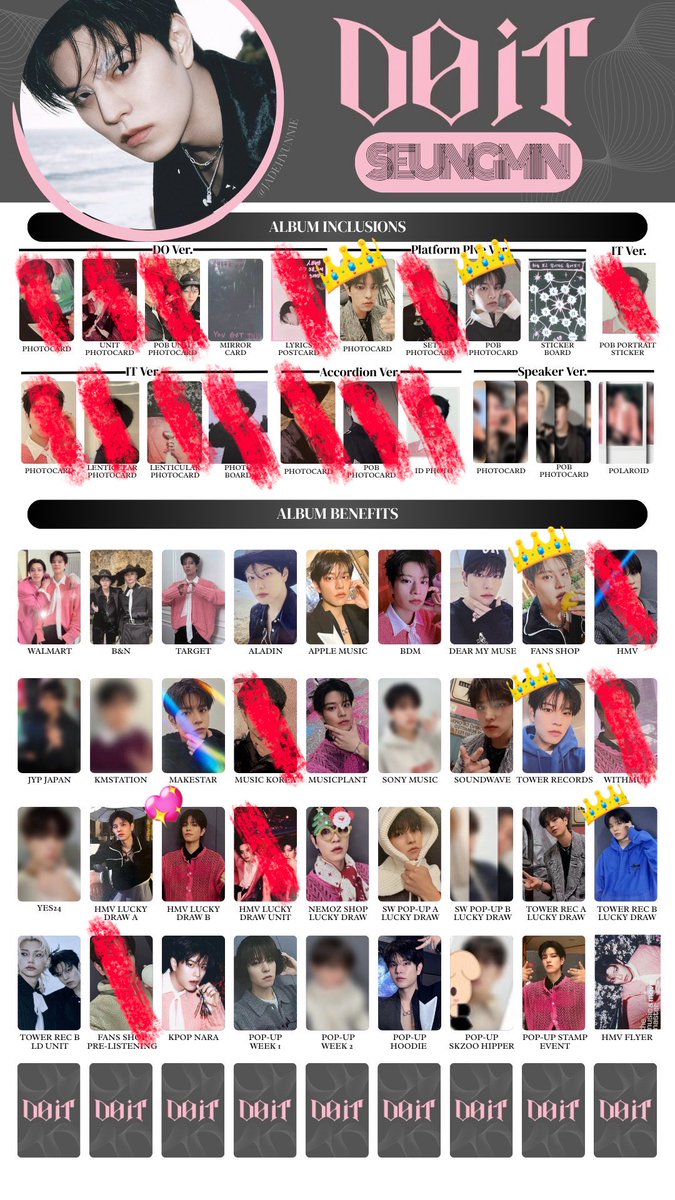 Stray Kids スキズ DOIT トレカ交換 【譲】画像1・2枚目 【求】画像3