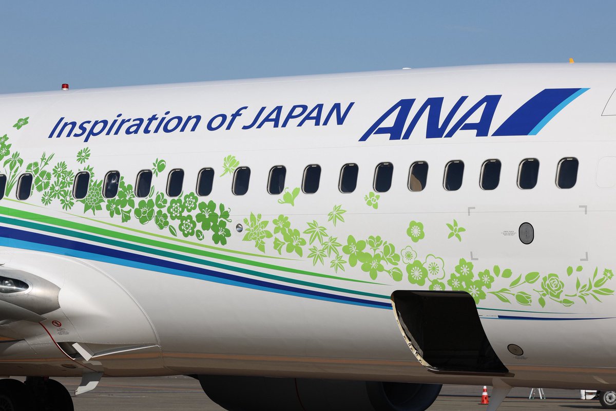 本日はこちらへ JA58AN( 737-800 )「ANA ふるさと JET」 いよいよ、ANA