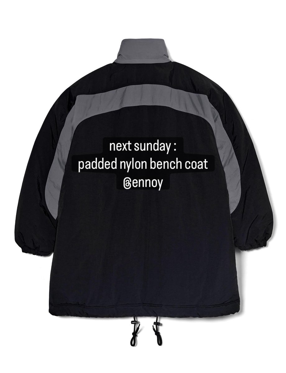2025年 12/21 発売予定】 ENNOY 2025 AW “PADDED NYLON BENCH COAT