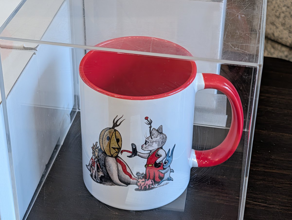 ミュージアムショップにて、ヒグチユウコ×タローマンコラボマグカップ
