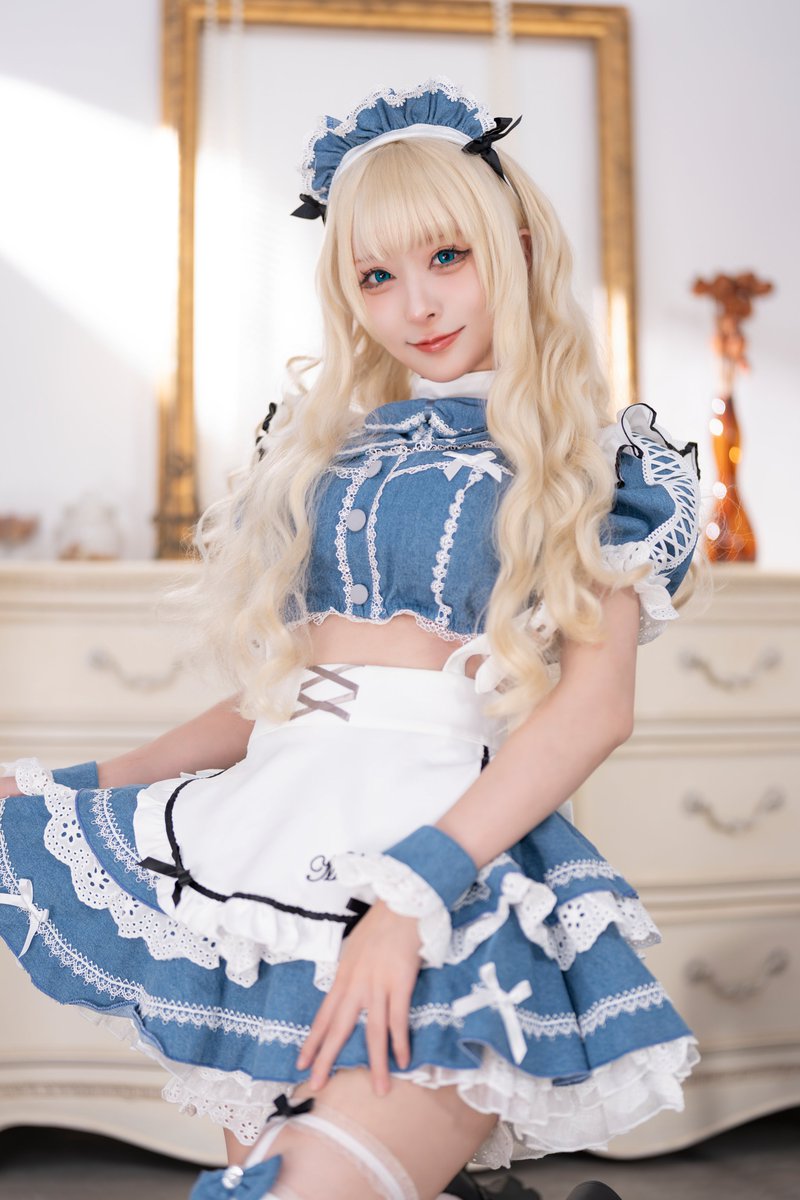 Malymoon撮影会 シュガーブルーサスペンダーデニムメイド