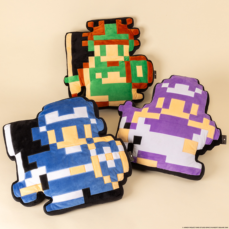 NEW／ ドットの勇者たちがかわいい！ ドットぬいぐるみクッションが新