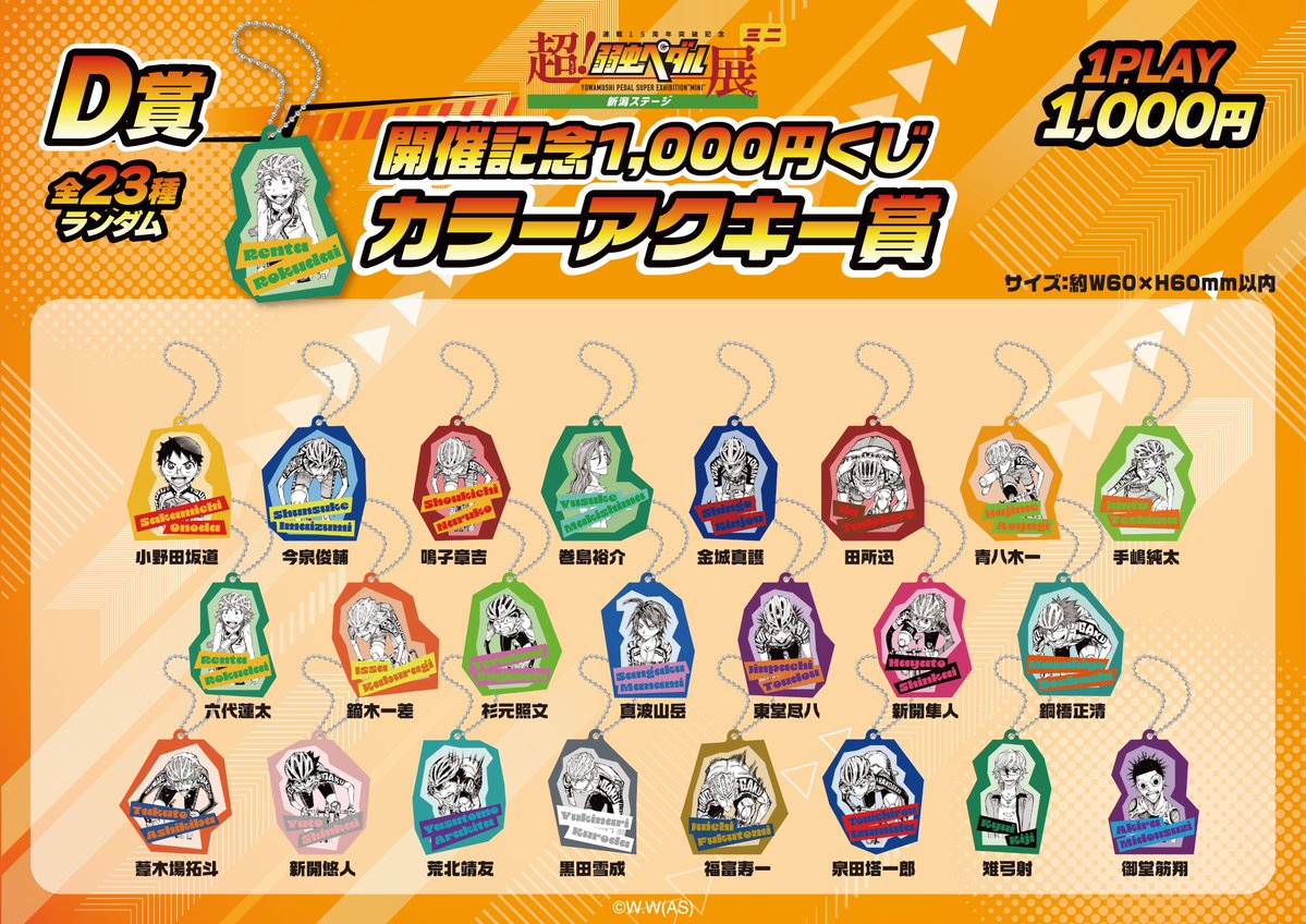 超！弱虫ペダル展』ミニ 新潟ステージ 開催記念 1,000円くじが発売開始