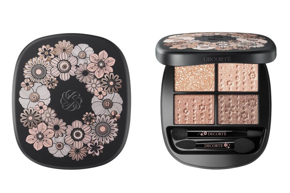 コスメデコルテ2025年クリスマスコフレ、‟花々咲き誇る”がま口ポーチ