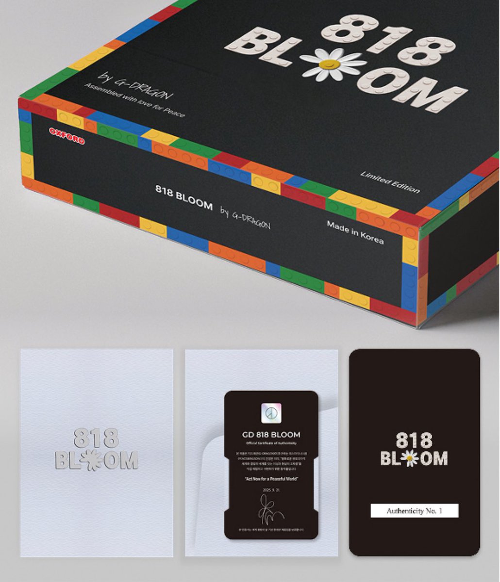 🐲PEACEMINUSONE☮️ × 818 BLOOM 📢 G-DRAGON's new creation 818