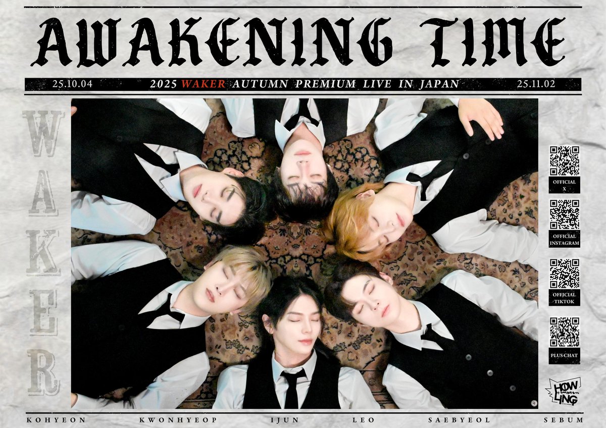 RT @JuseTicket: 2025 WAKER AUTUMN PREMIUM LIVE IN JAPAN～AWAKENING