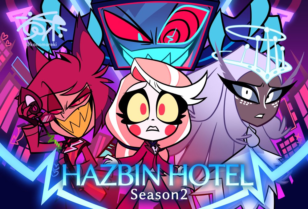 Work】Honored to work on the S2 main visual for Hazbin Hotel, from