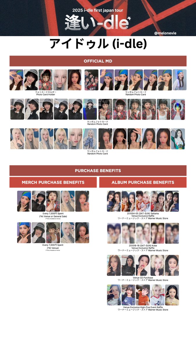 2025 i-dle first japan tour '逢い-dle' Photocard Template + MD