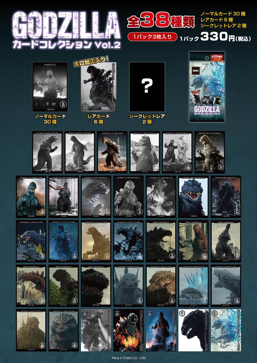 お知らせ】 #東宝ゴジラ新商品 大好評！ゴジラカードコレクション