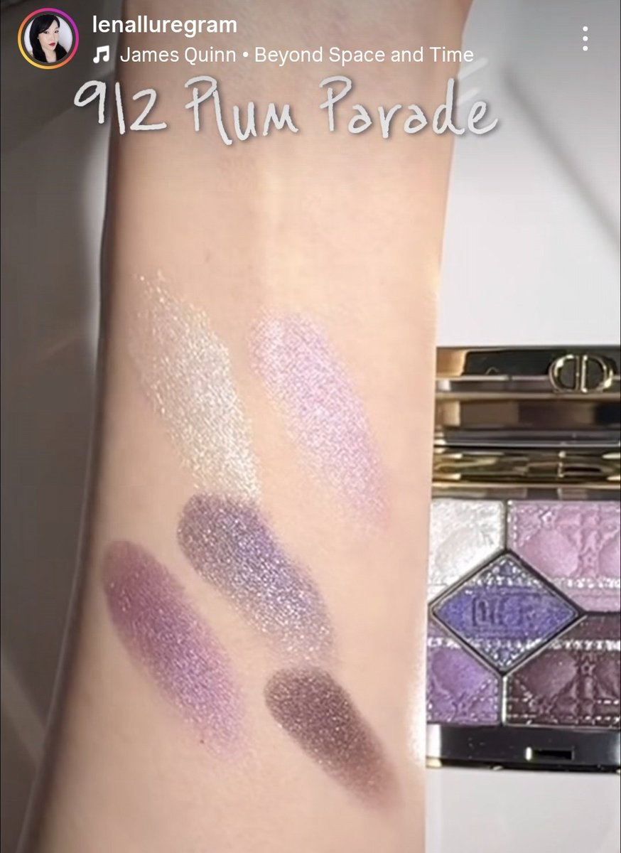 Diorのホリデーサンククルール912プラムパレードのスウォッチきてた