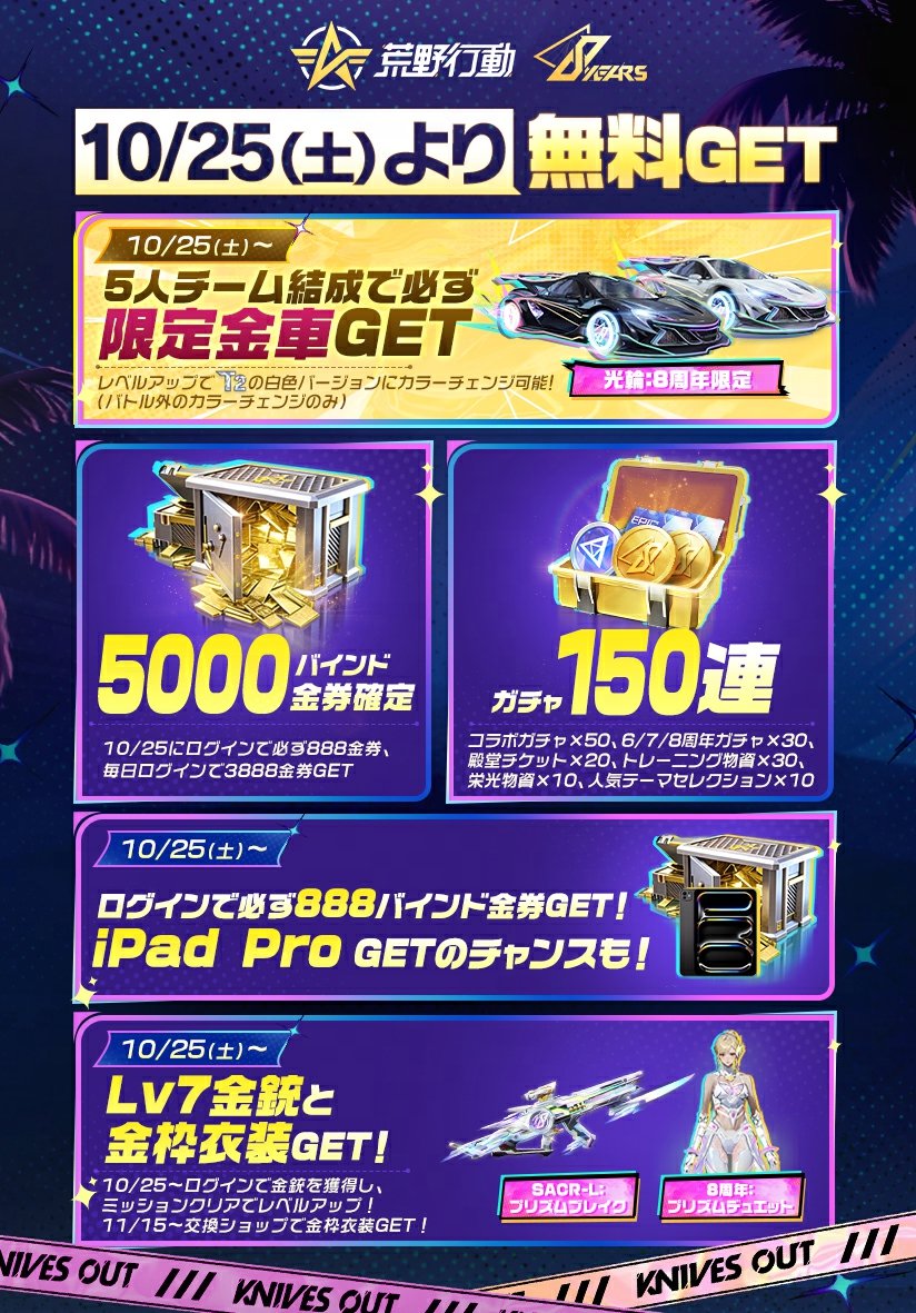 ◤⚠️重要/拡散希望/保存推奨⚠️◢ 荒野バババン8周年 ✨イベント