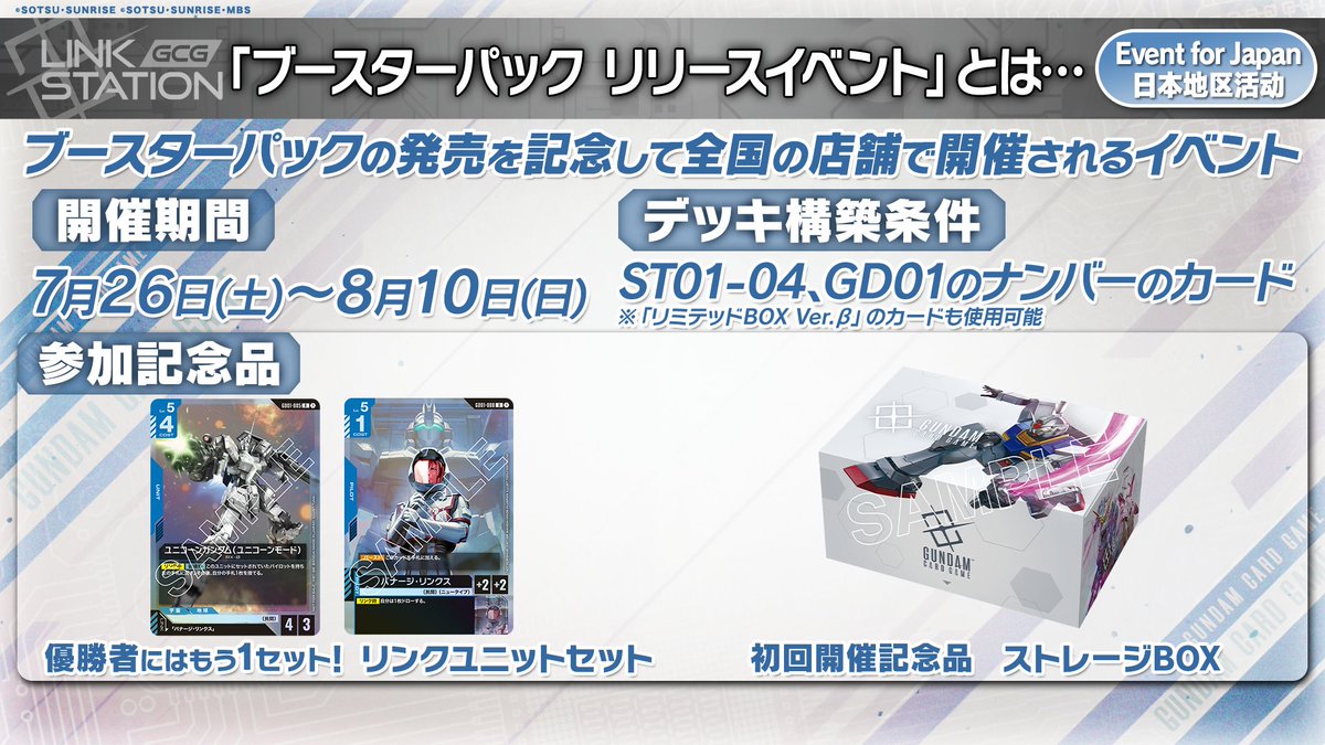お詫びと訂正】 配信番組「GUNDAM CARD GAME –Link Station–」#3 の中