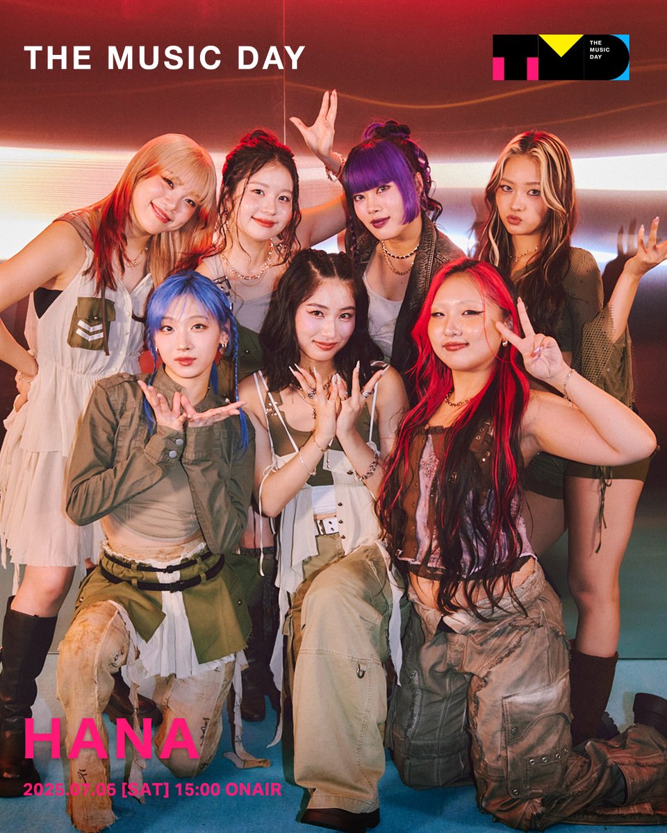 HANA】のバックステージフォトを公開📸 🪩THE MUSIC DAY 2025🪩 7月5日