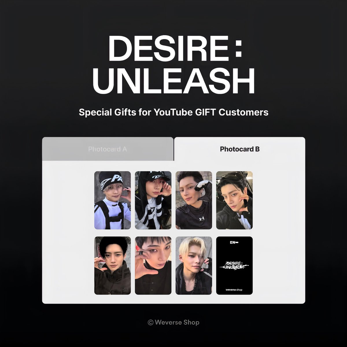 🍥⸝꙳ ⁡ ENHYPEN 6th Mini Album DESIRE : UNLEASH ⁡ YouTube gift