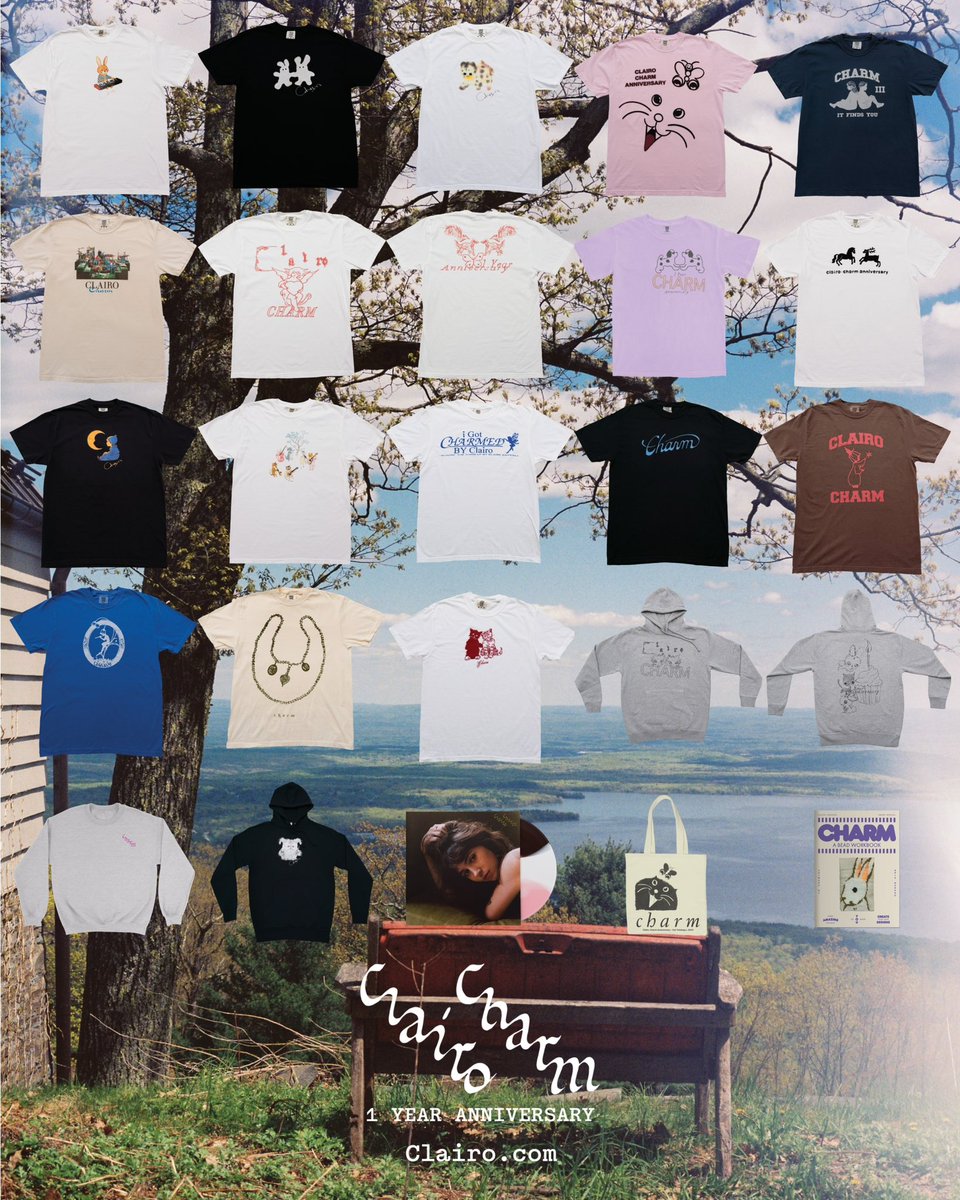 Charm 1 year anniversary merch 🩷 Shop opens 11am EST tomorrow !