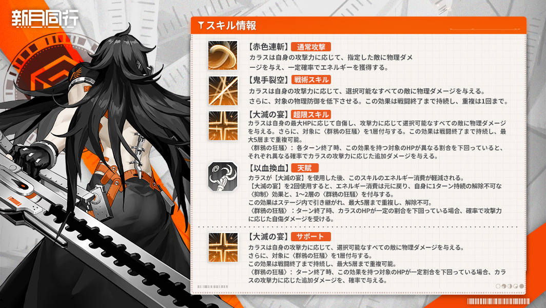 カラス｜スカベンジャー CV.近藤 隆 「カラスだ。この名は既にお前