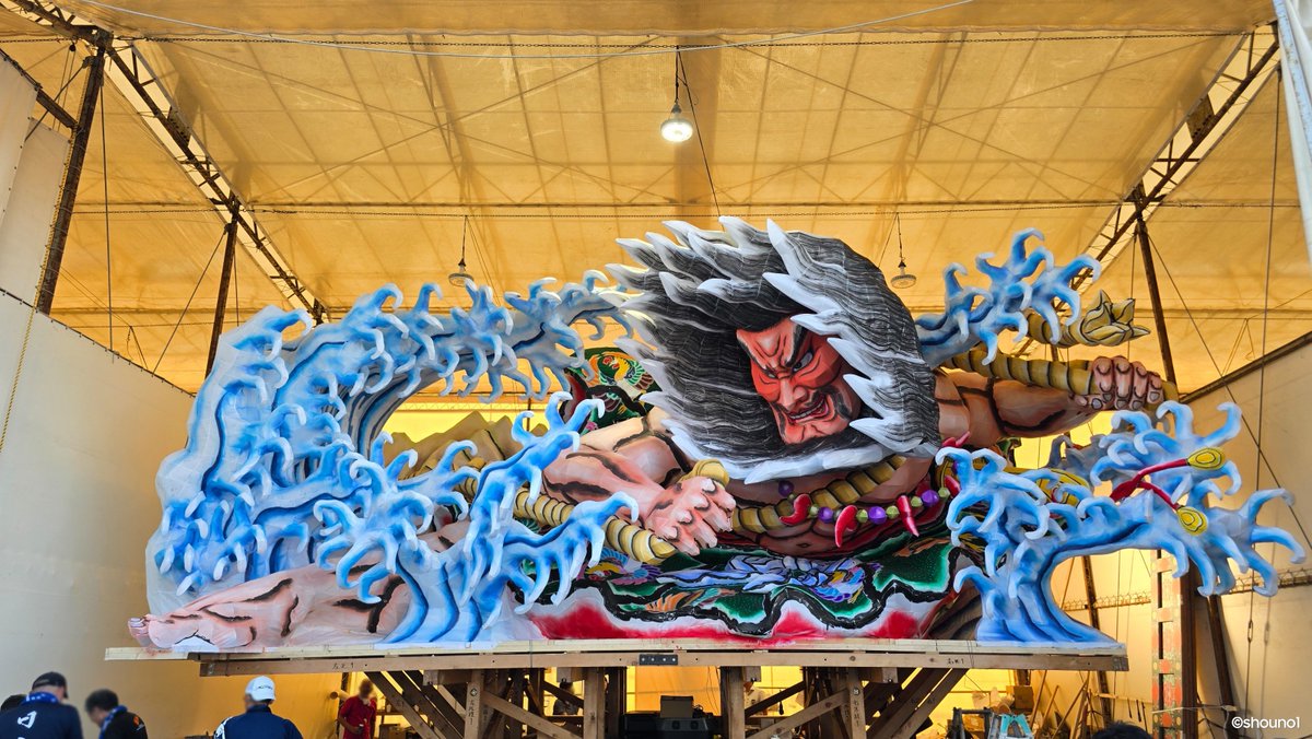 2025.7.24 台上げ【日立連合ねぶた委員会】 ｢國引［くにびき］｣ 制作者