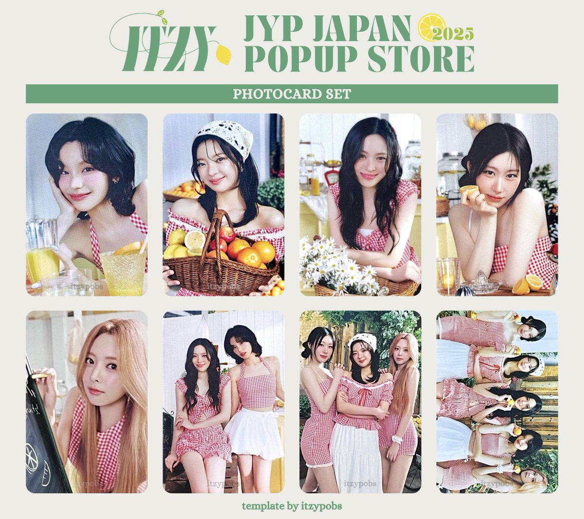 🍀 ITZY JYP JAPAN POP UP STORE 2025 official goods photocard set