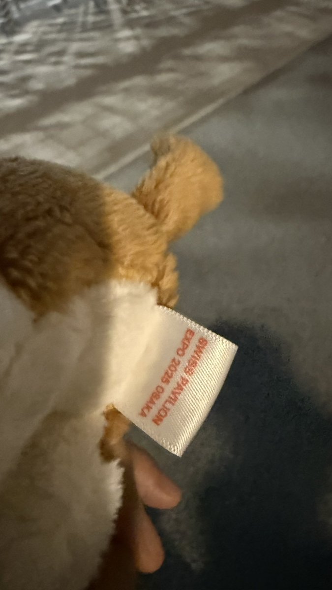 スイスパビリオンで 万博限定ヨーゼフのぬいぐるみ発見💡 可愛すぎて即