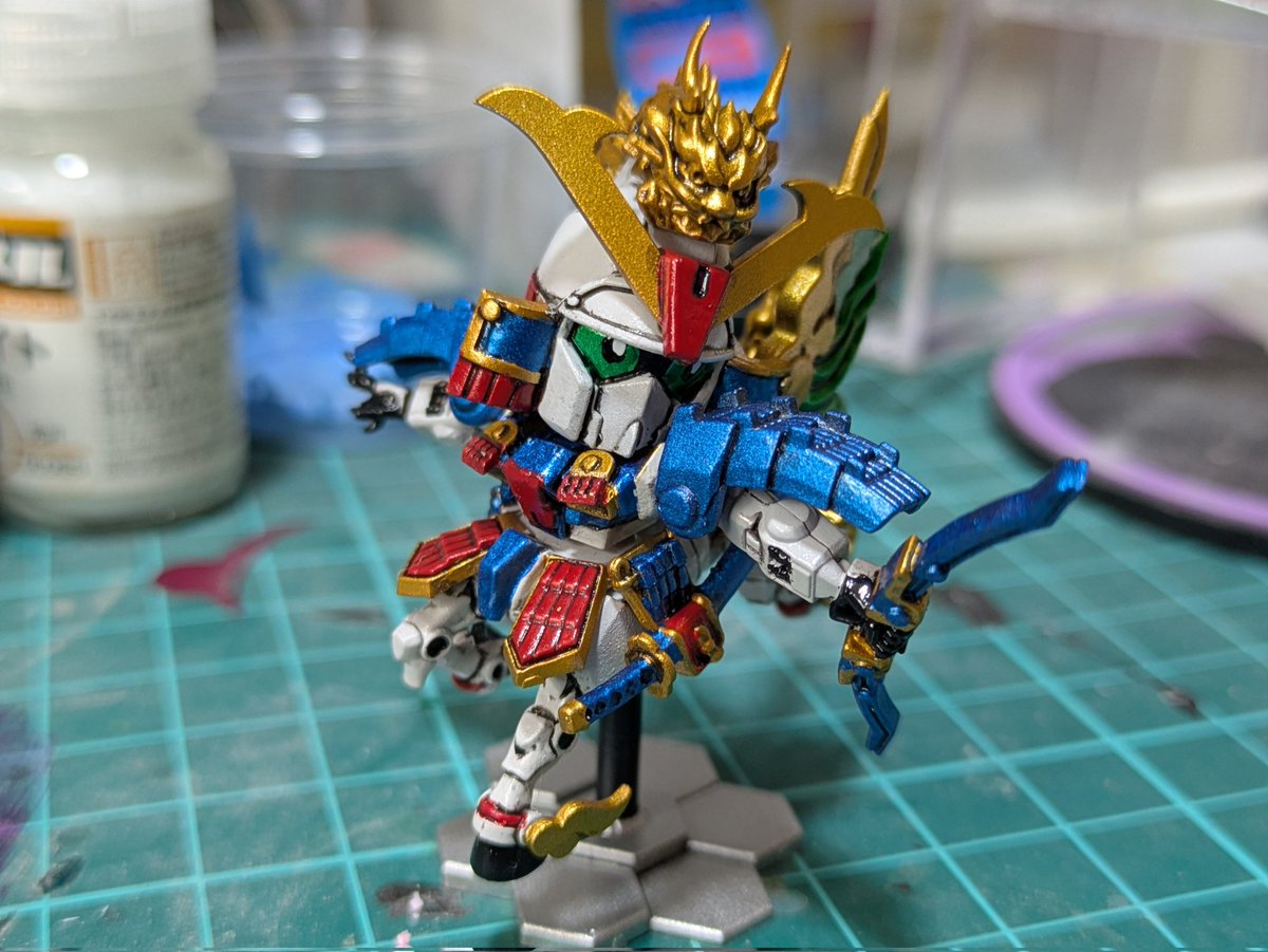 武者精太頑駄無 麒麟児特装塗装してみましたーSD世代としてはやはり瞳