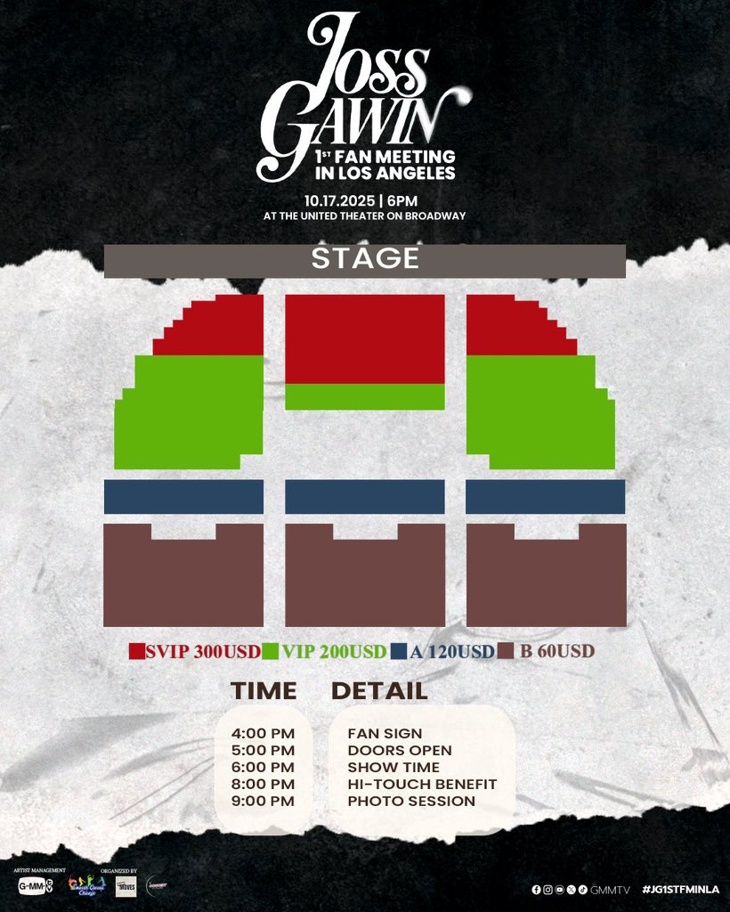 JOSSGAWIN 1st FANMEETING in LA 🇺🇸 📅 17 OCT 2025 at 🕕 6 PM