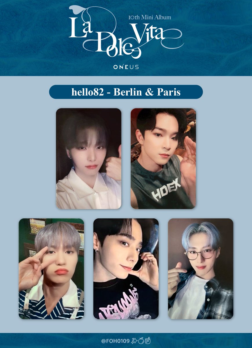 ONEUS 10th Mini Album - La Dolce Vita Photocard Template hello82
