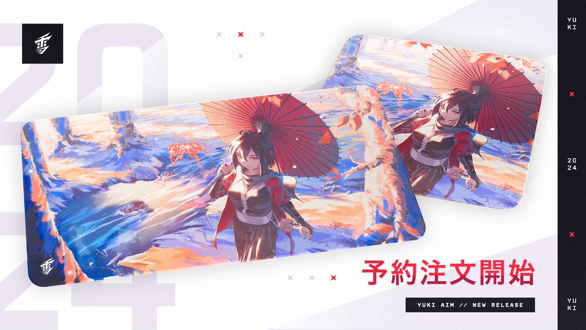 ✦ Yuki Aim Kitsune Mousepad ✦ ・2024年、初のマウスパッド ・冬を