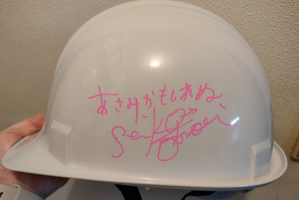 私物サイン会、白ヘルメットを 「神聖かまってちゃんの神ヘルメット