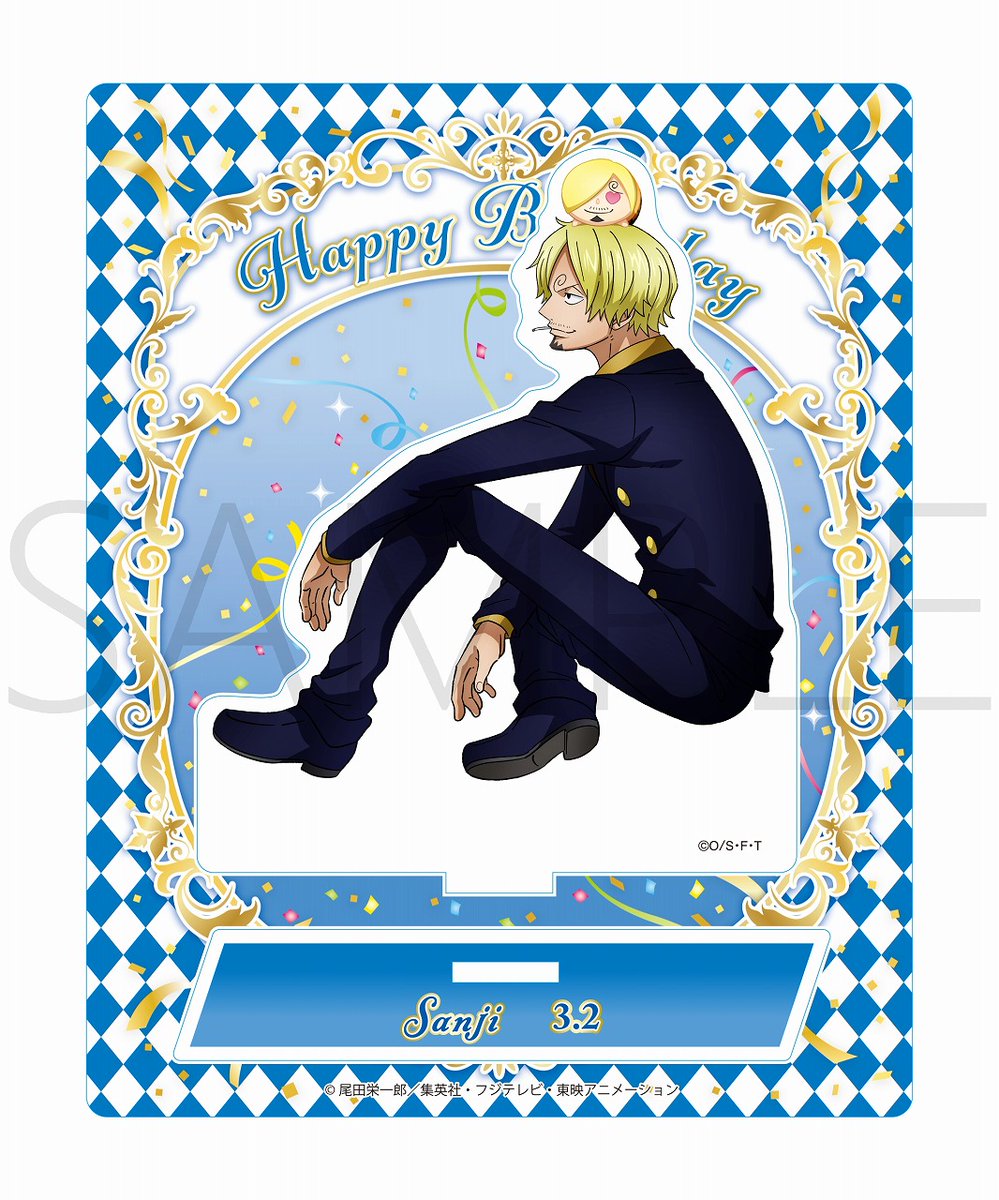 新商品】麦わらストア限定 ワンピース バースデーアクリルスタンド[3.2