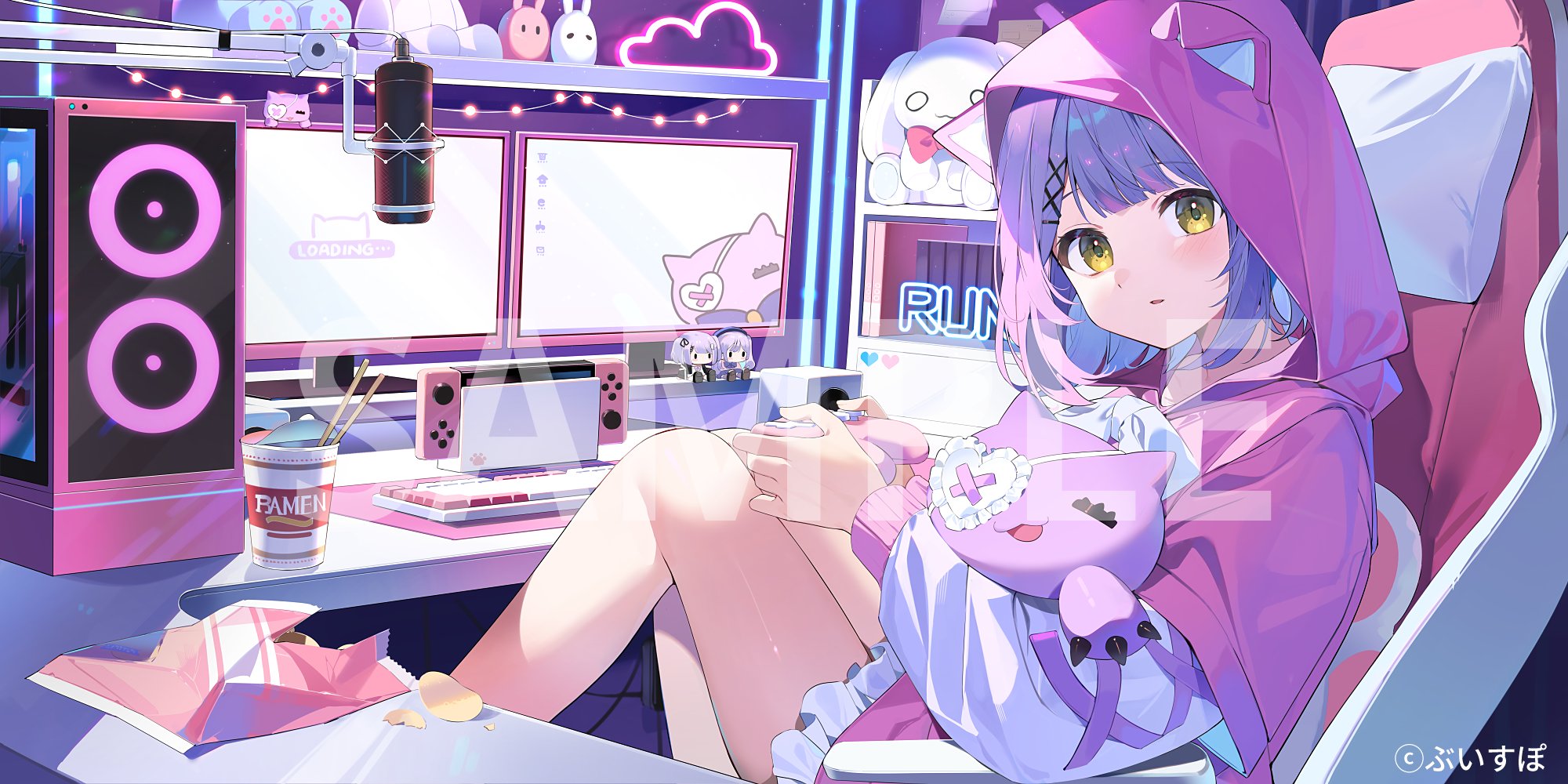 ぶいすぽVSPO! GEAR キーボードゲーミングキーボード 紫宮るな VSPO