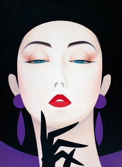 画業も40年以上となると、時代と共に鶴田美人画も少しずつ変化している