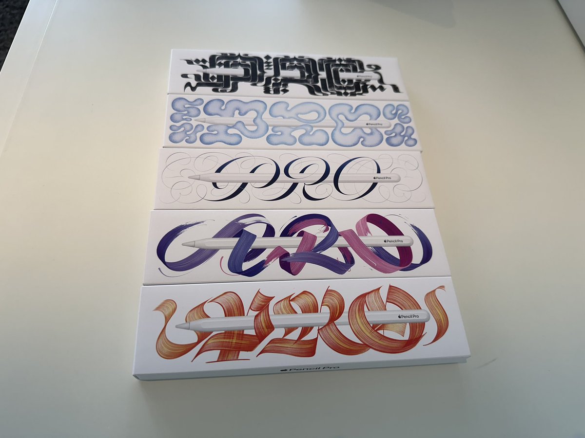 Apple Pencil Proのパッケージは（なぜか）5種類。 店頭購入なら好みの