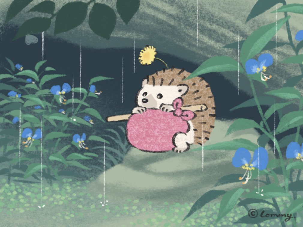 はりねずみ #梅雨