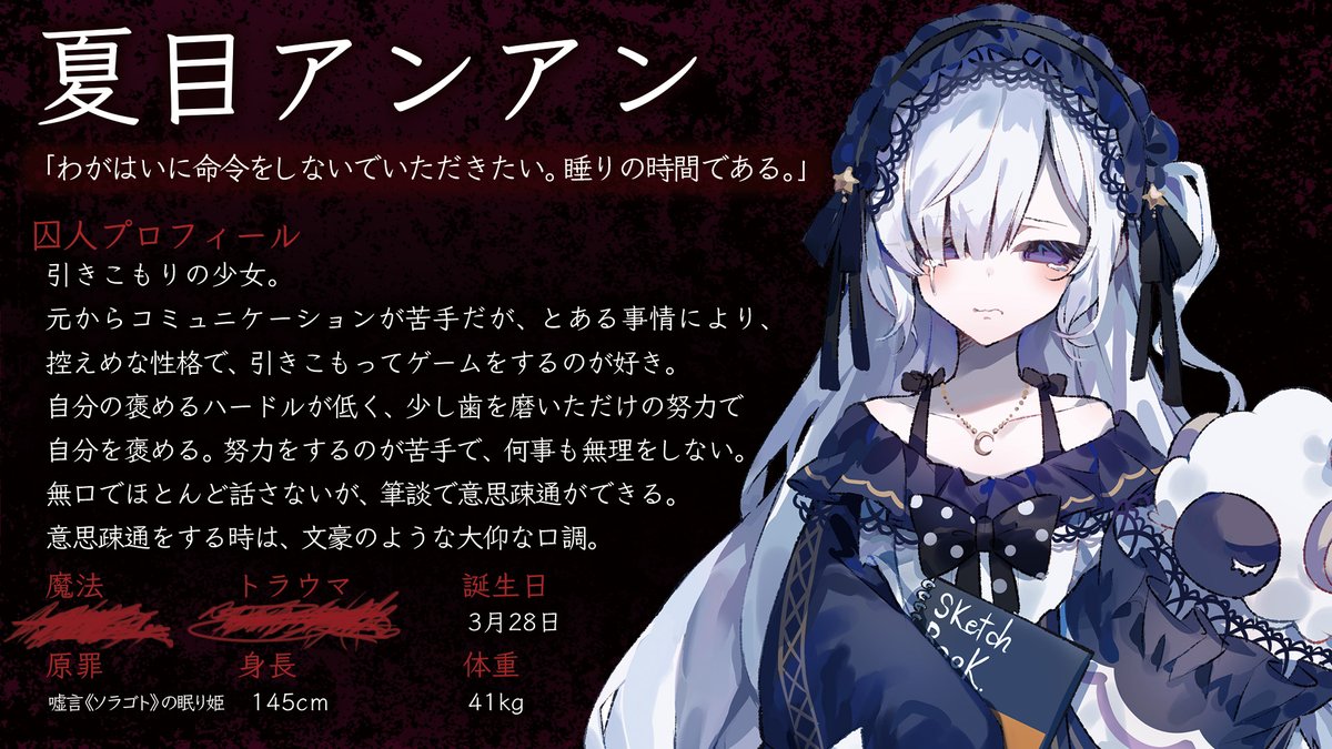 夏目アンアンの 「誕生日」「身長」「体重」 を追加公開いたします