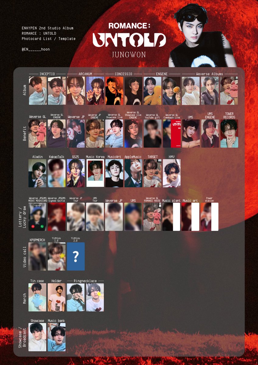 🍥⸝꙳ ⁡ ENHYPEN 2nd Studio Album ROMANCE : UNTOLD ⁡ JUNGWON